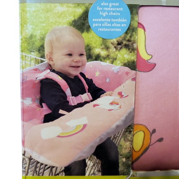 On the go by Goldbug Shopping Cart & High Chair Cover - Horses Butterflies NWT - Picture 1 of 7